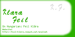 klara feil business card